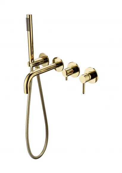 Смеситель скрытого монтажа для ванны с душем Grocenberg GB5070GO золото