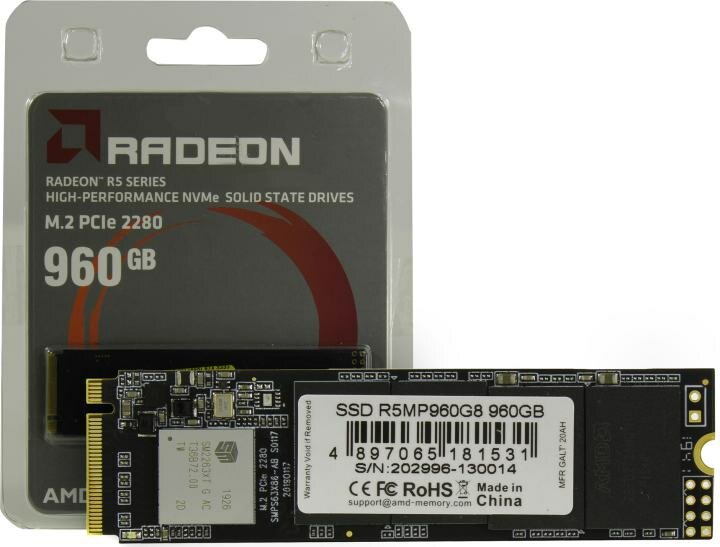 SSD накопитель AMD Radeon 960Гб, M.2 2280, SATA III - фото №12