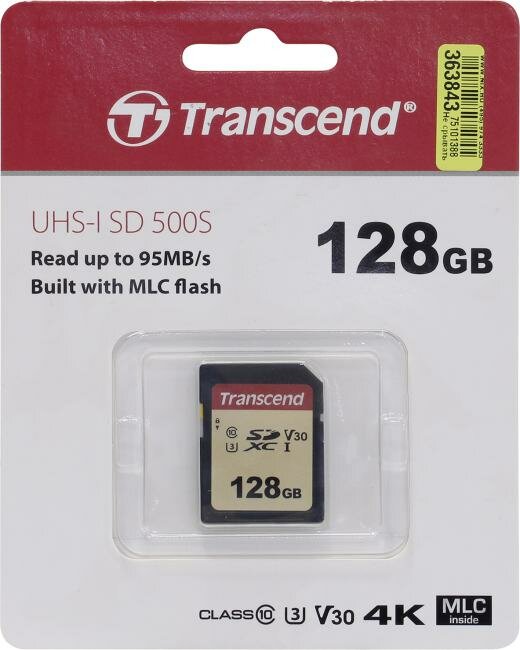 Карта памяти Transcend SDHC 64 ГБ Class 10, V30, UHS-I U3, R/W 95/60 МБ/с, черный - фото №6