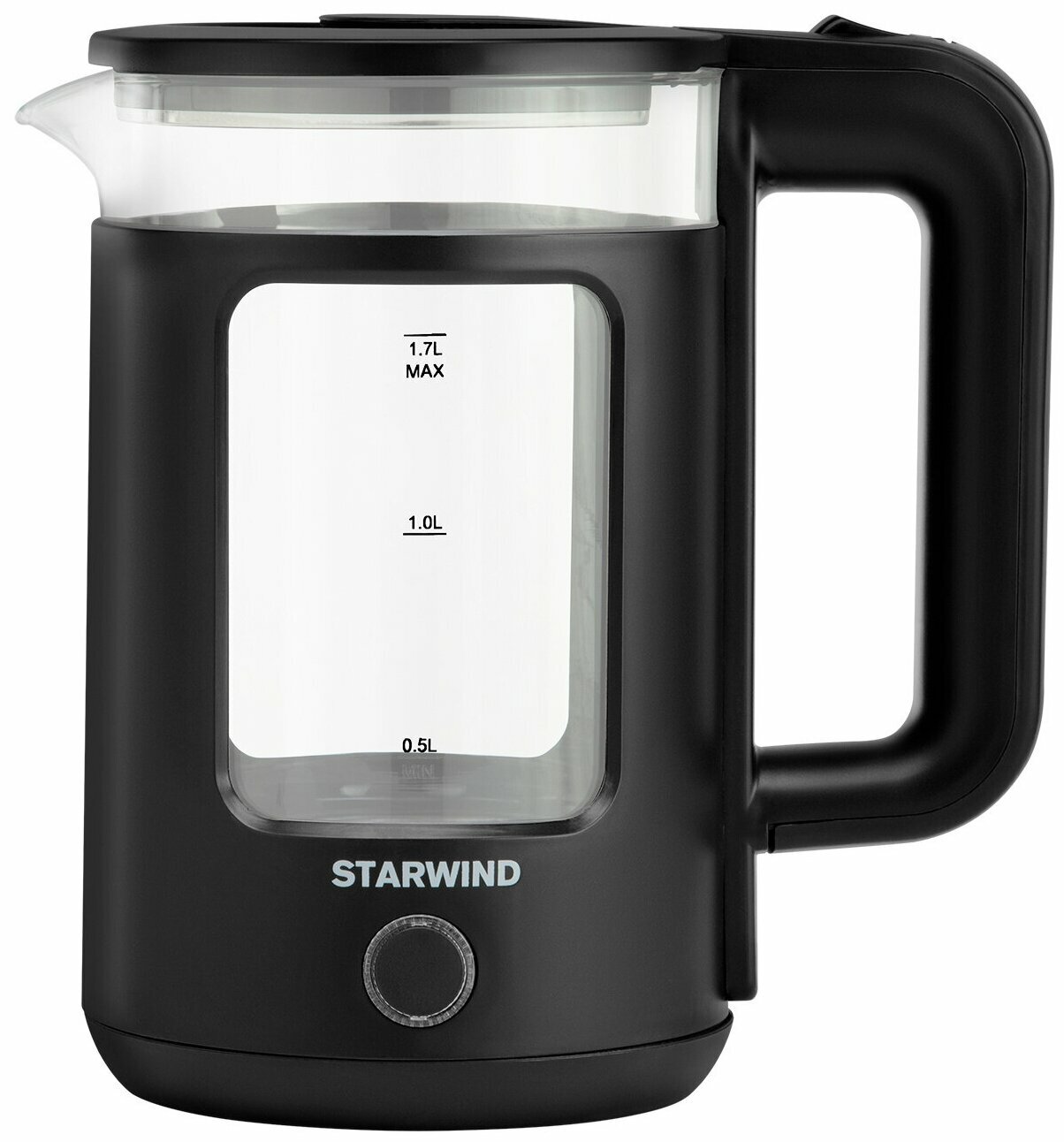 Чайник электрический Starwind SKG1053 черный, стекло - фото №7