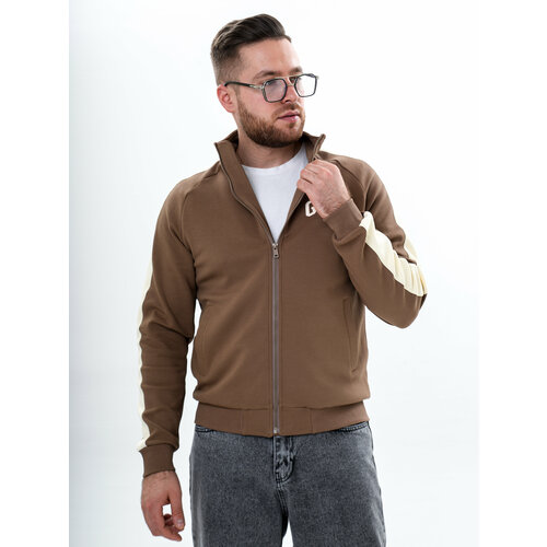 Олимпийка MOSTOM Олимпийка всесезонная, размер XXL, белый, коричневый