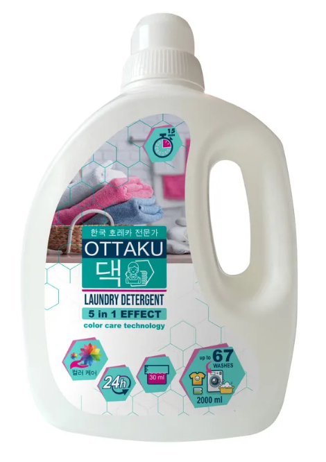 Концентрированный гель для стирки Ottaku 5in1 Color Care Effect для цветного белья с технологией защиты цвета 2 л.