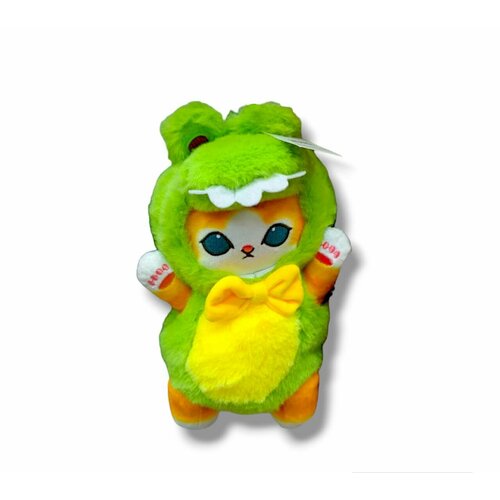 Мягкая игрушка Кошечка в костюме лягушки 25 см