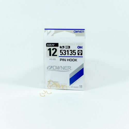 фото Крючок owner 53135 gold №12 pin hook