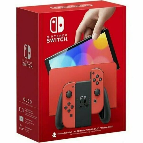 рельс для nintendo oled switch joy con левый console slide rail left Игровая приставка Nintendo Switch OLED-Модель (Mario Red Edition)