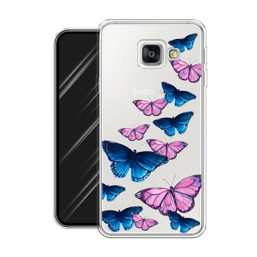 Силиконовый чехол на Samsung Galaxy A3 2016 / Самсунг Галакси A3 2016 Полет бабочек, прозрачный силиконовый чехол на samsung galaxy a3 2016 самсунг галакси а3 2016 лиса