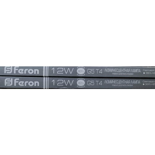 фото Люминесцентная линейная двухцокольная лампа "feron" - 12вт, g5, т4, 6400к