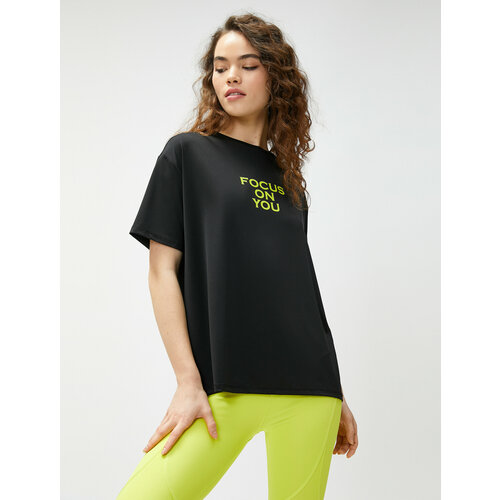 фото Футболка koton, размер l, черный