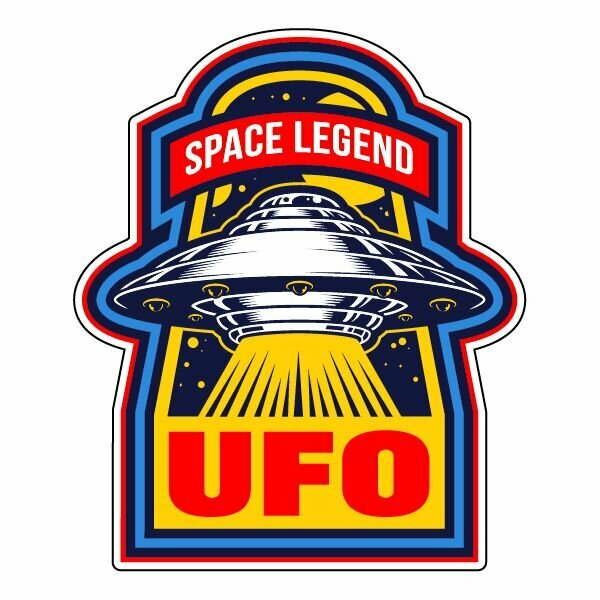 Наклейка UFO Space Legend / Космическая легенда НЛО 12х15 см