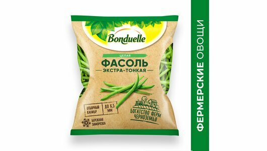 Фасоль замороженная целая Bonduelle фермерская, экстра-тонкая, 400 г