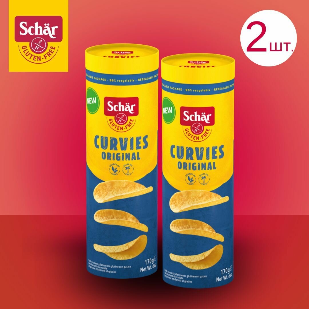 Чипсы без глютена Curvies Original т. м. Dr. Schar 170 гр, 2 шт