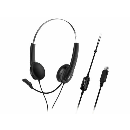 Наушники Genius HS-220U Black микрофон defender mic 115 1 7м на гибкой ножке 64115