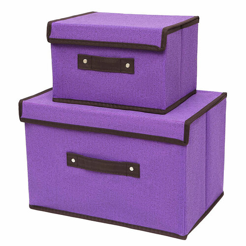 Короб для хранения вещей 36x23x24, фиолетовый