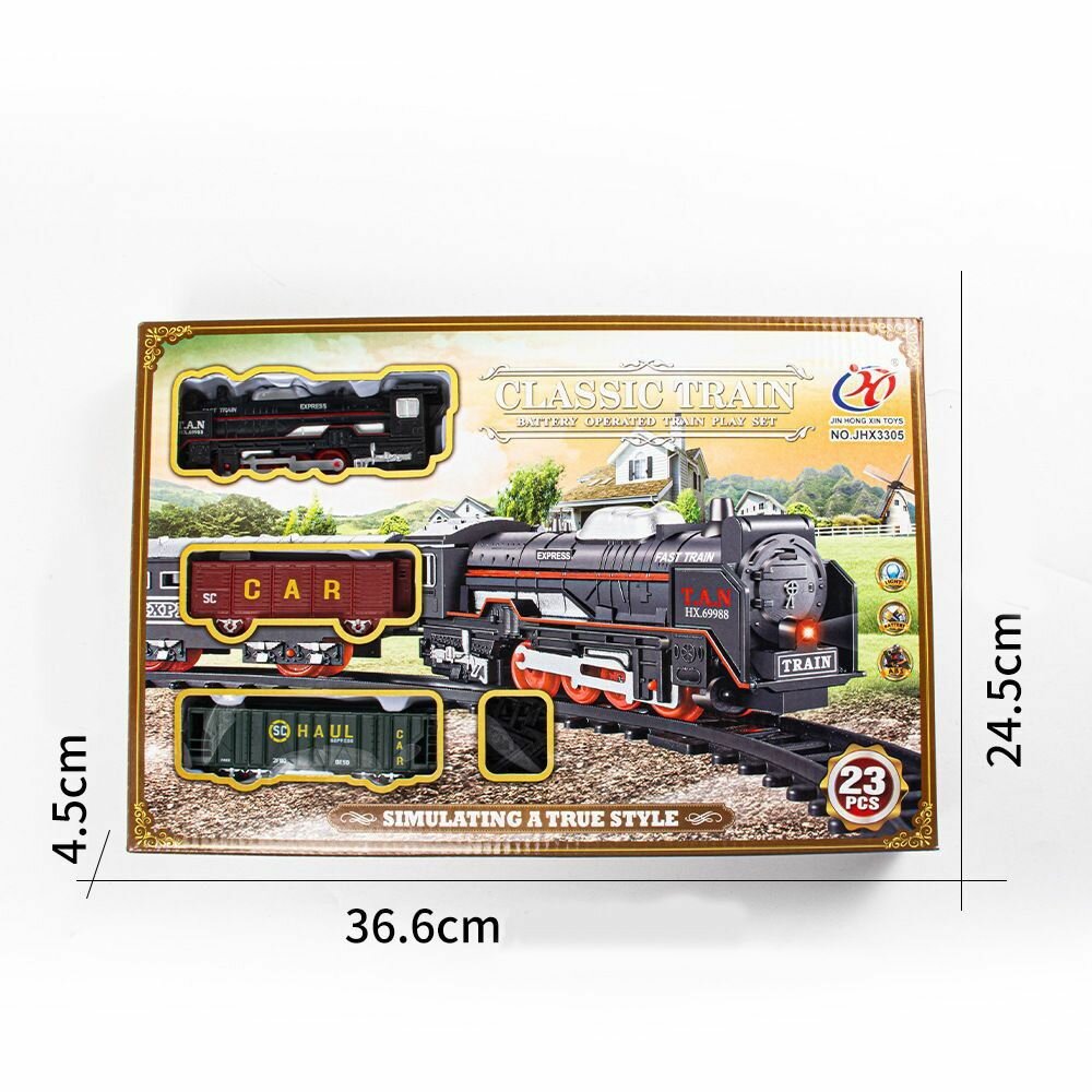 Игрушка поезд CLASSIC TRAIN, 23 элементов (свет / звук) JHX3303