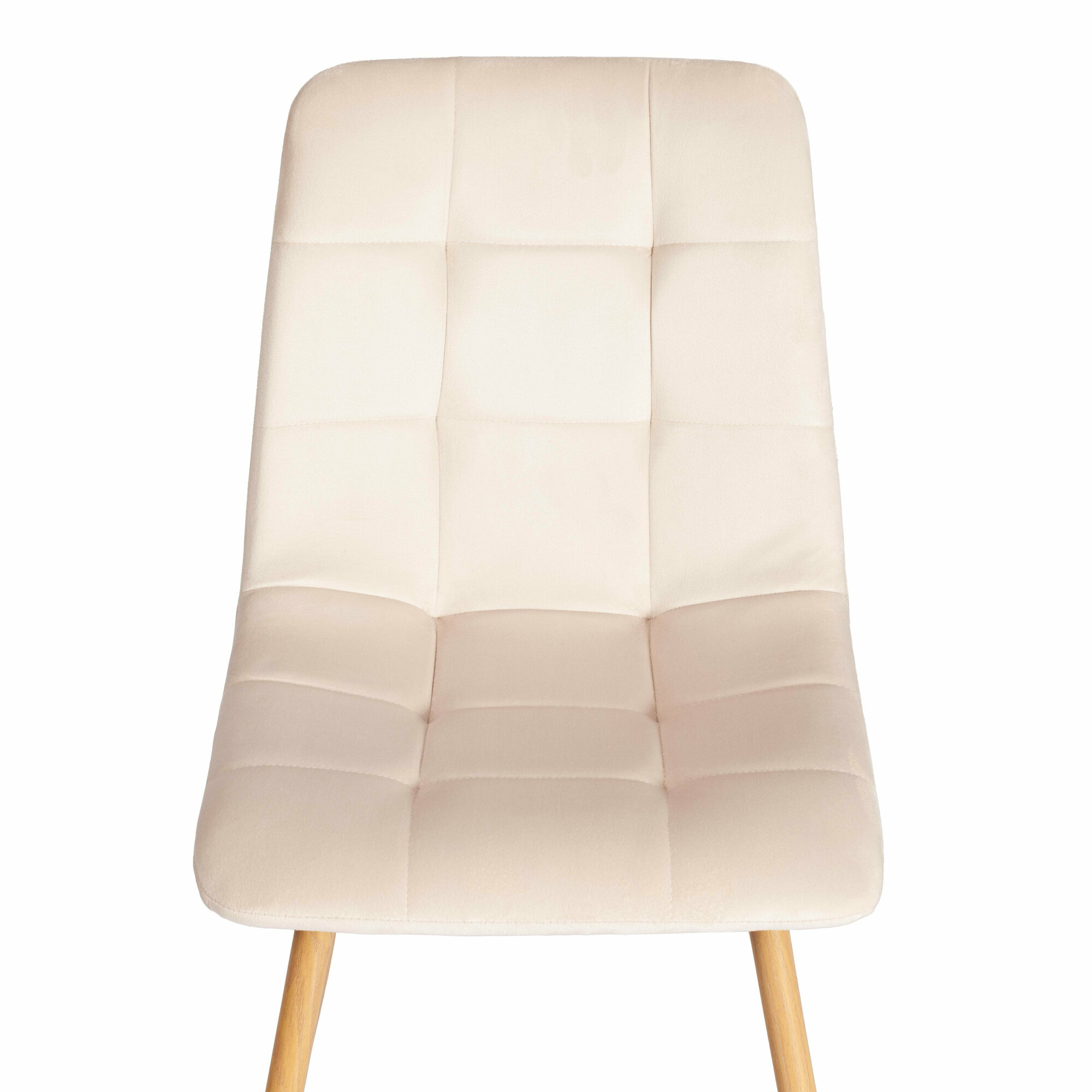 Стул Tetchair CHILLY (mod. 7094-1) / 1 шт. в упаковке вельвет/металл, 44,5х52,5х86 см, beige (бежевый) HLR2 / натуральный