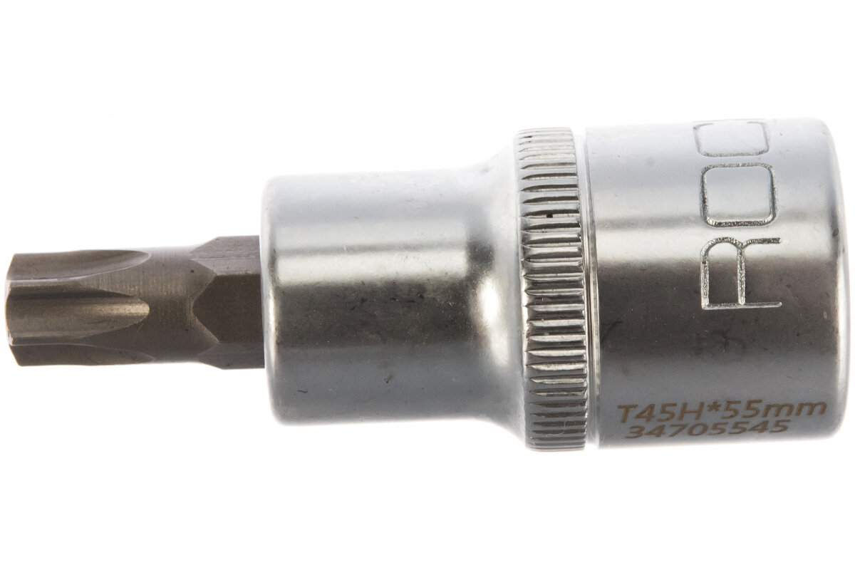 Головка-бита TORX T45 с отверстием 1/2 55мм ROCKFORCE