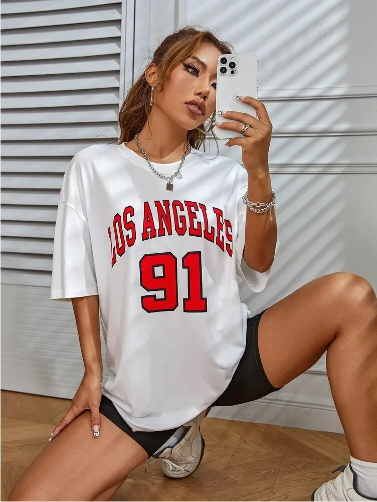 Футболка оверсайз Los Angeles белый 