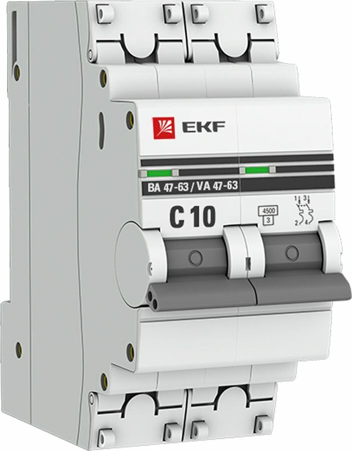Автомат двухполюсный EKF PROX 2P 10А С