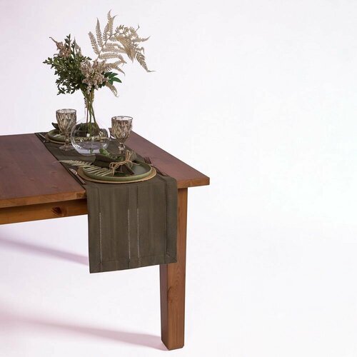 BY COLLECTION Стэйн Дорожка декоративная 35х140см 100 хлопок зеленый 2040₽