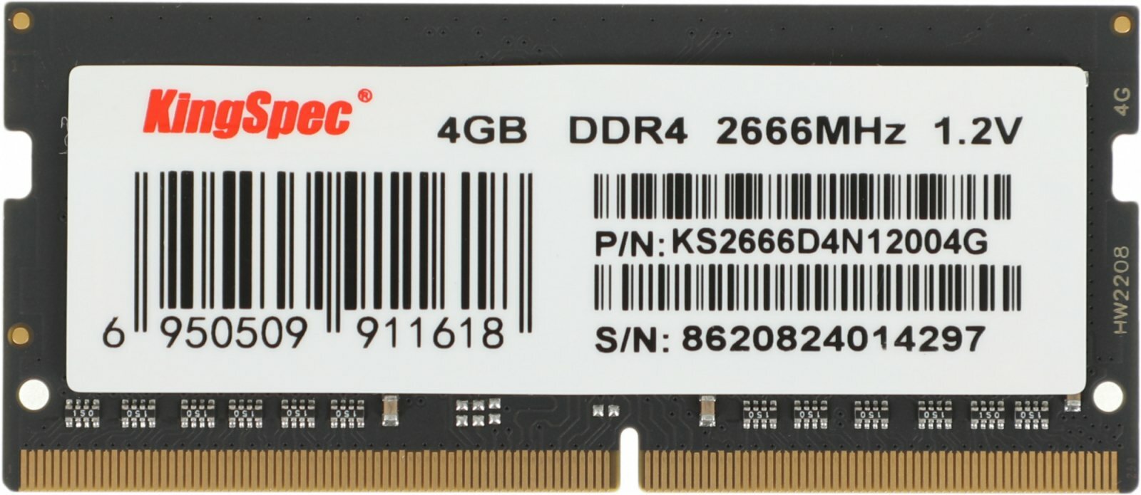 Оперативная память Kingspec SO-DIMM DDR4 4GB 2666MHz (KS2666D4N12004G)