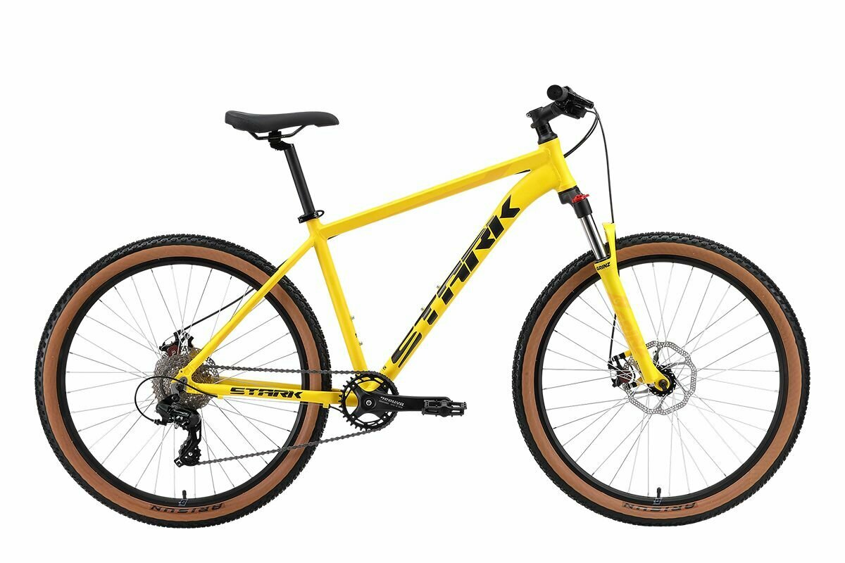 Велосипед Stark'24 Hunter 27.2 D желтый/темно-серый 18"