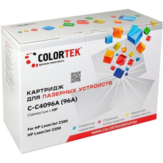 Картридж лазерный Colortek C4096A (96A) для принтеров HP