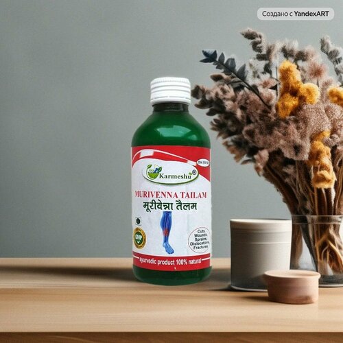 Масло массажное аюрведическое Муривенна 200 мл Кармешу Индия
