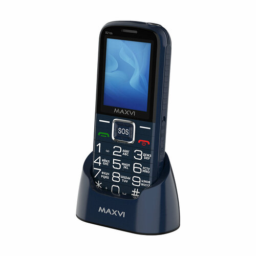 Телефон MAXVI B21DS, 2 micro SIM, синий