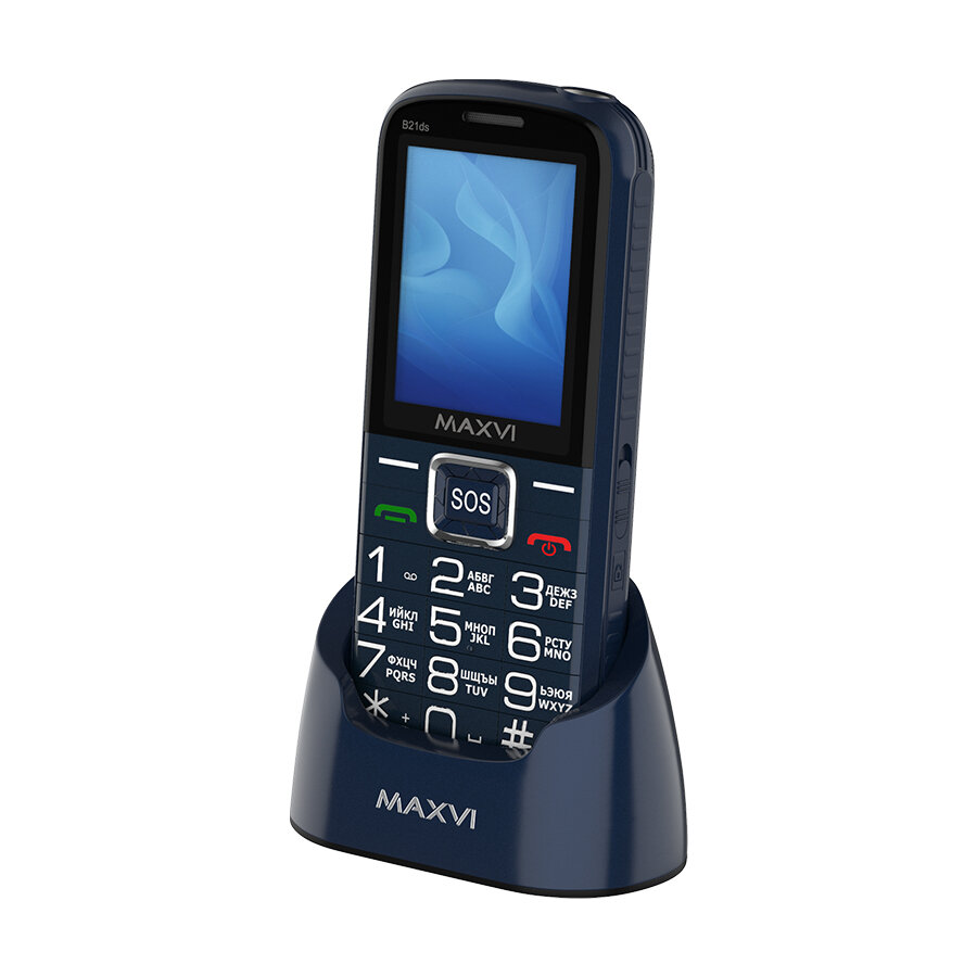 Мобильный телефон MAXVI B21ds BLUE (2 SIM) - фото №1