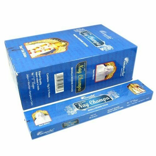 Vedic NAG CHAMPA Natural Incense Sticks, Aromatika (НАГ чампа натуральные ароматические палочки, Ароматика), 15 г.