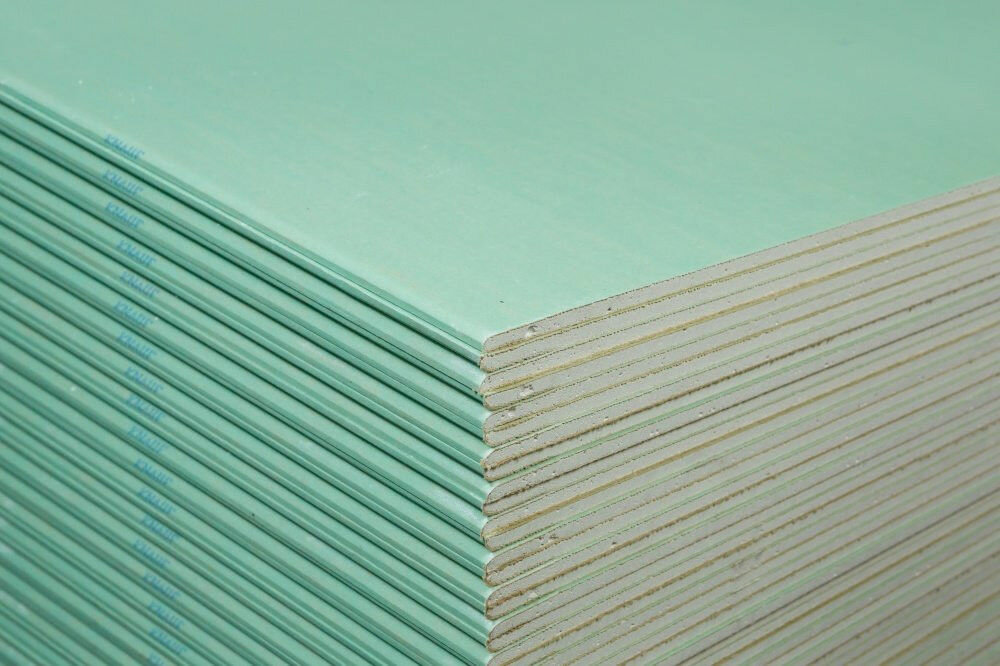 ГКЛВ Гипсокартон влагостойкий 2500*1200*9,5