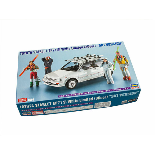 20610 Hasegawa Автомобиль Toyota Starlet EP71 Si White Limited (3door) Ski Version (1:24)