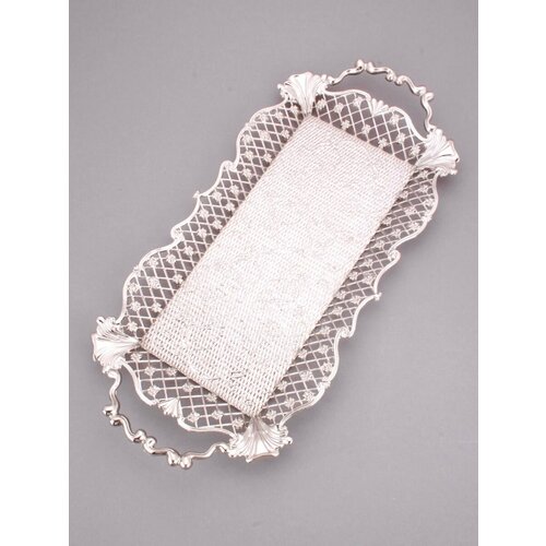 Поднос на 2 чашки, Светлое серебро, Турция, 1 шт