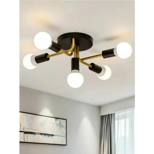 Люстра потолочная в прихожую коридор черная