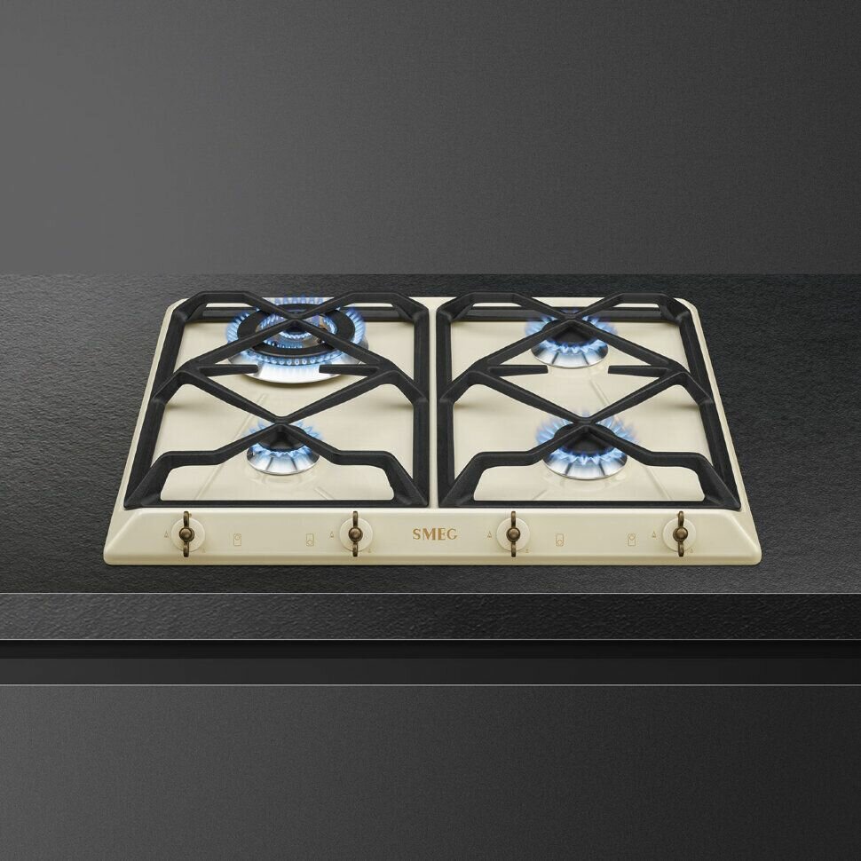 Встраиваемая газовая панель SMEG SRV864POGH, официальная гарантия — фото 1