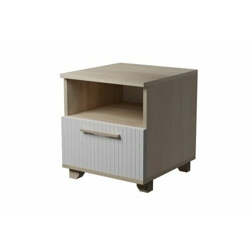 Тумба прикроватная Копенгаген с ящиком - Дуб Сонома Белый матовый 4290₽