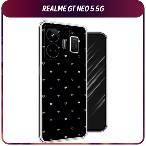 Силиконовый чехол на Realme GT Neo 5 5G/GT3 / Реалми GT Нео 5 5G/GT3 Чехол с сердечками
