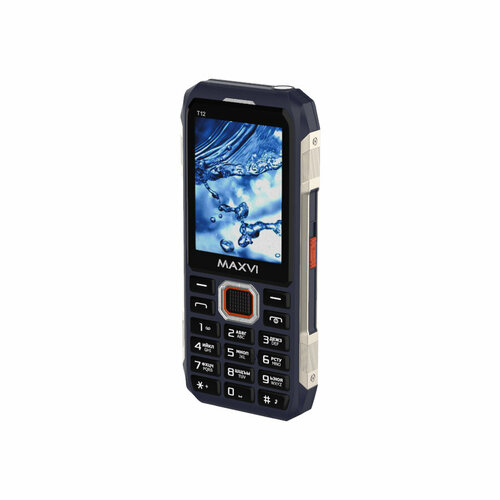 телефон maxvi c30 синий Телефон MAXVI T12, 2 SIM, синий