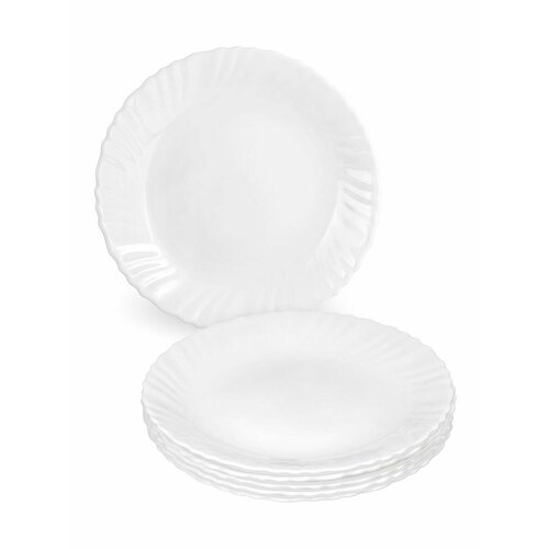 Тарелка десертная, 19 см, набор посуды столовой 6 шт