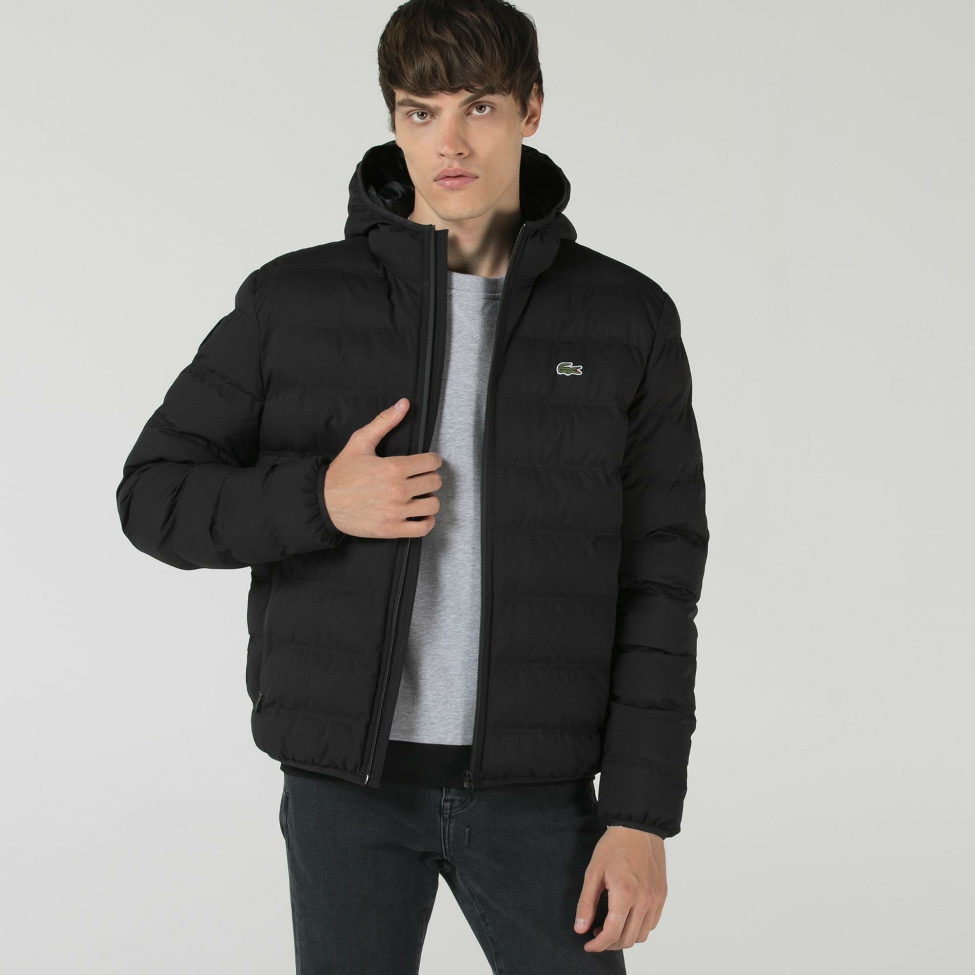 Куртка LACOSTE, размер T48, черный — фото 1