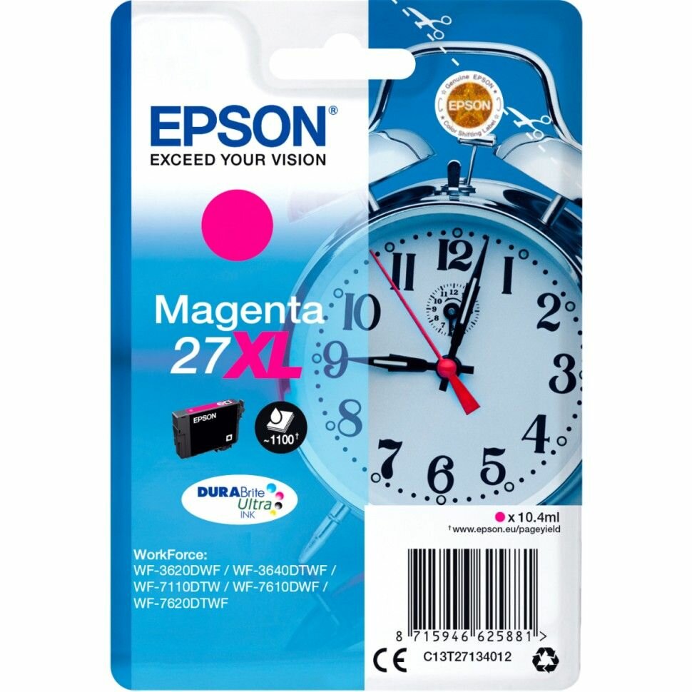 Картридж для струйного принтера EPSON T2713 Magenta XL (C13T27134022)