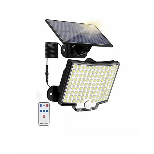 Фонарь уличный с датчиком движения и пультом ДУ Светильник на солнечной батарее с датчиком движения 1970₽