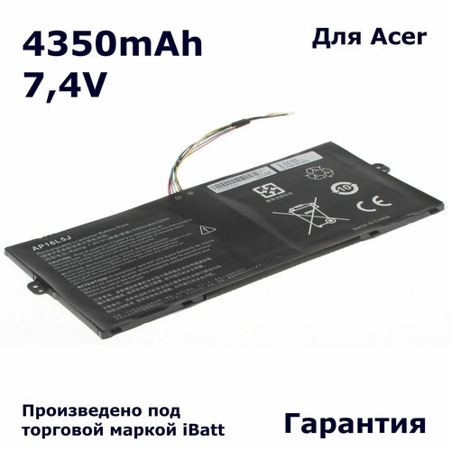 аккумулятор ibatt 4350mah для sf514 53t sf514 52t swift 5 ap16l5j 2icp4 91 91 Аккумулятор iBatt 4350mAh, для SF514-53T SF514-52T Swift 5 AP16L5J 2ICP4/91/91