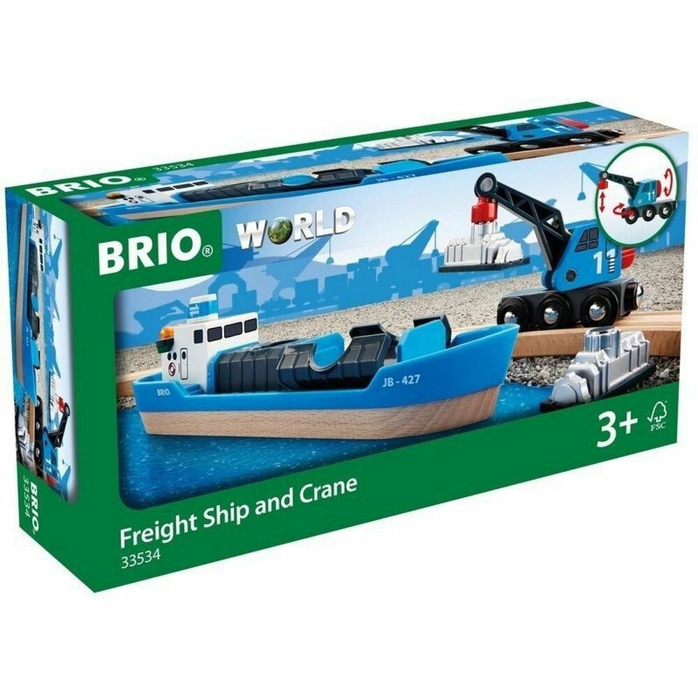 BRIO 33534 Корабль с краном погрузчиком