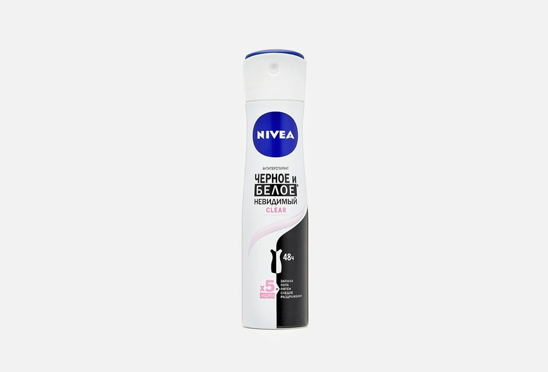 Дезодорант-антиперспирант спрей NIVEA Черное и Белое Невидимый Clear