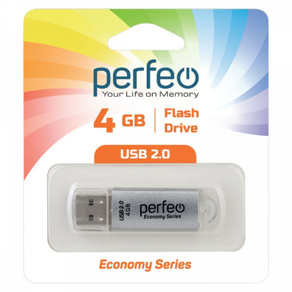 USB 2.0 накопитель E01 4GB Silver economy series