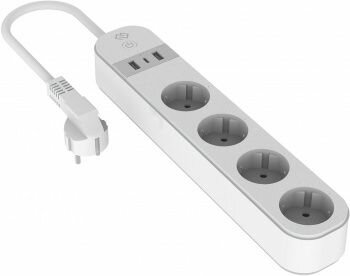 Умная розетка Digma DiPlug Strip 55 EU Wi-Fi белый (DPS554S)