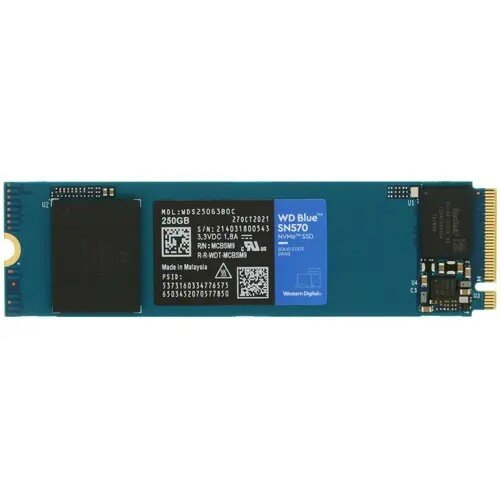 SSD диск PCI-E 3.0 / Western Digital SSD Blue SN570 250GB OEM / 3300/1200Mbs / WDS250G3B0C