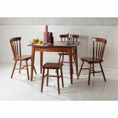 Комплект стульев Винсент, темный орех, массив березы, комплект из 4-х предметов, для кухни, гостиной, столовой, дома, дачи 510Х440Х845 мебельный РАЙ