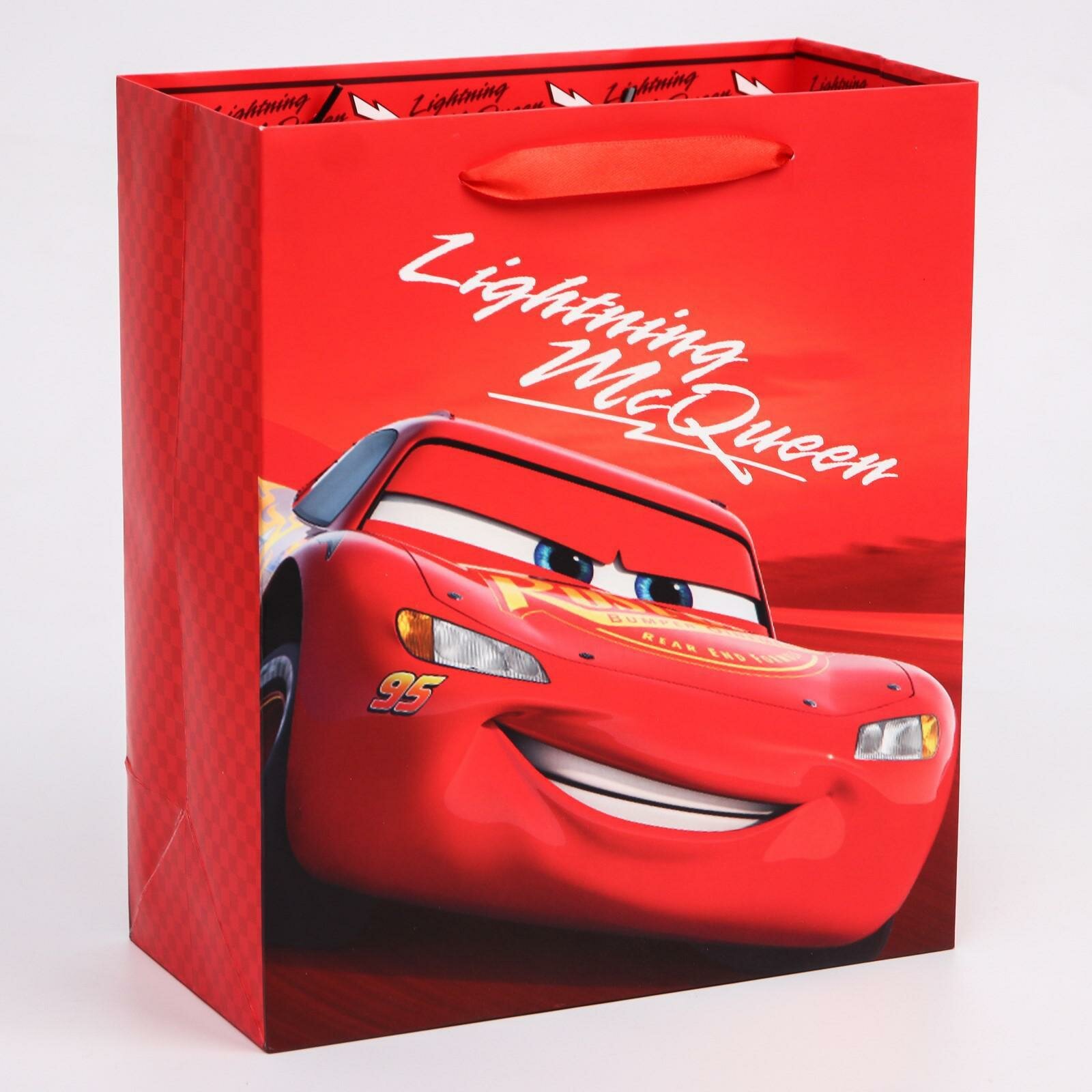 Пакет ламинат вертикальный "McQueen", Тачки, 31х40х11 см